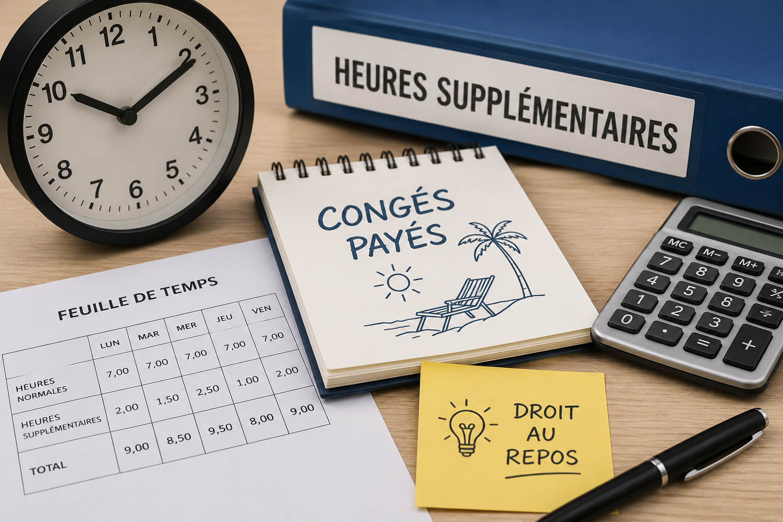 Heures supplémentaires et congés payés nouvelles règles droit du travail